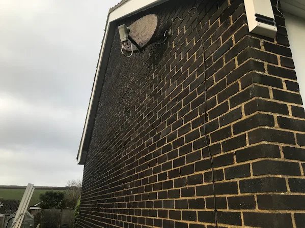 The brick gable before render