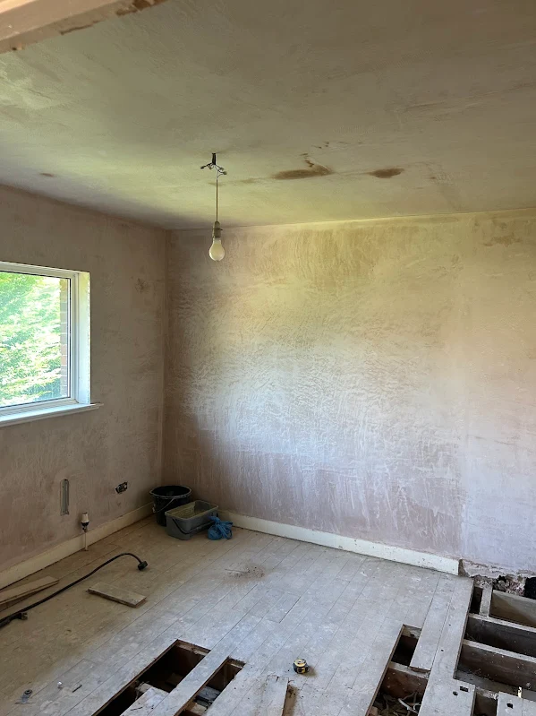 The long wall after the skim