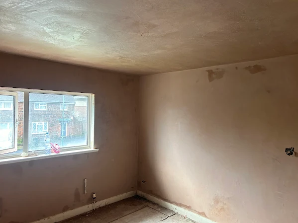 The other window, walls skimmed
